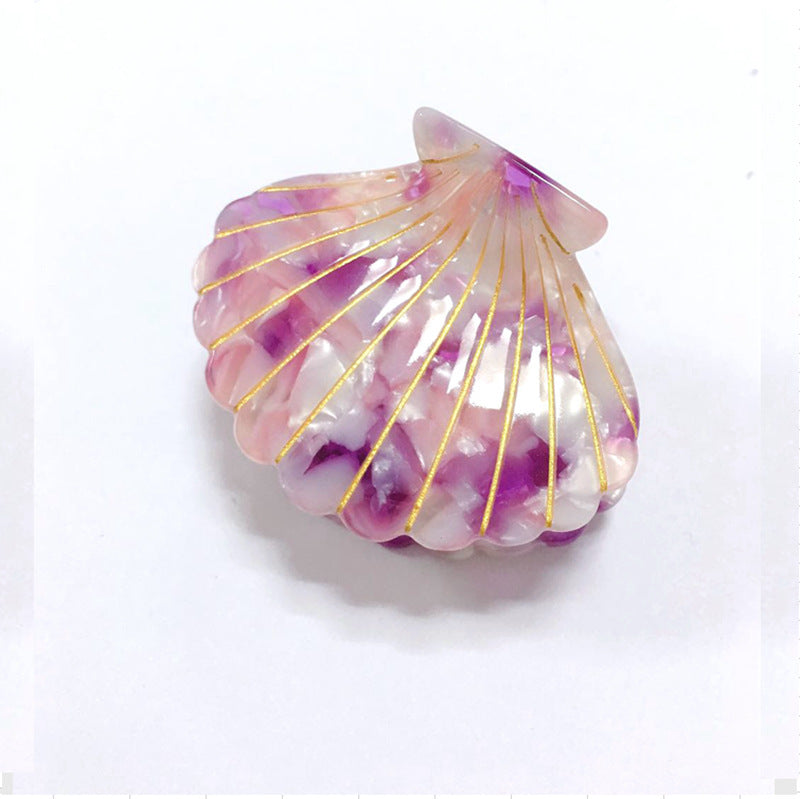 Women's Casual Beach Shell Acetic acid sheets Handmade Hair Claws