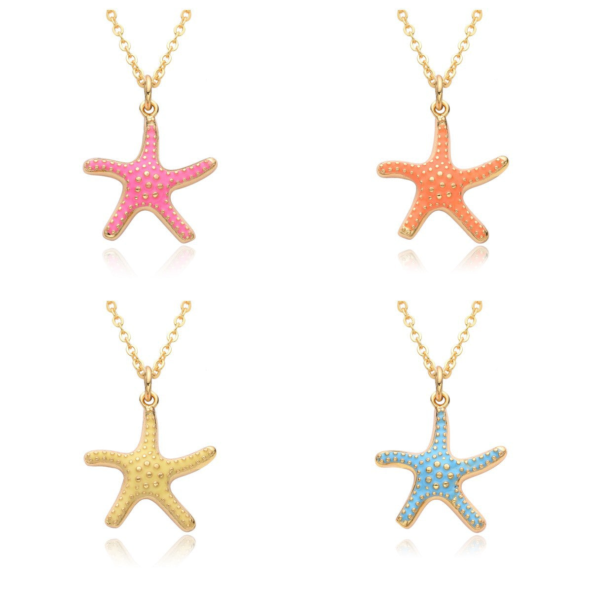 Copper Starfish Pendant Necklace