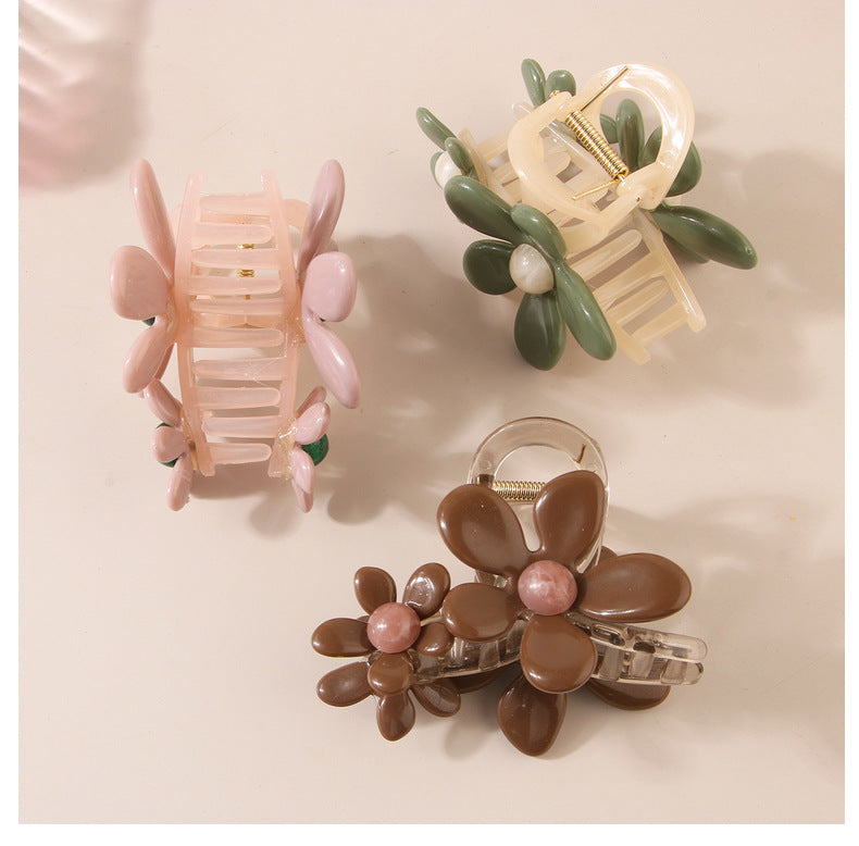 Women's Simple Style Classic Style Color Block Plastic Resin Hair Claws