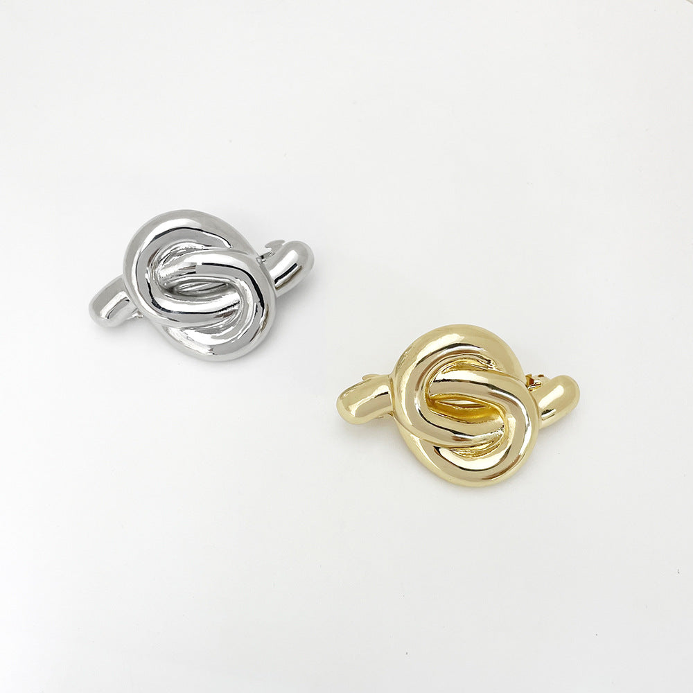 Women's Simple Style Classic Style Solid Color Alloy Criss Cross Tassel Plating Hair Clip