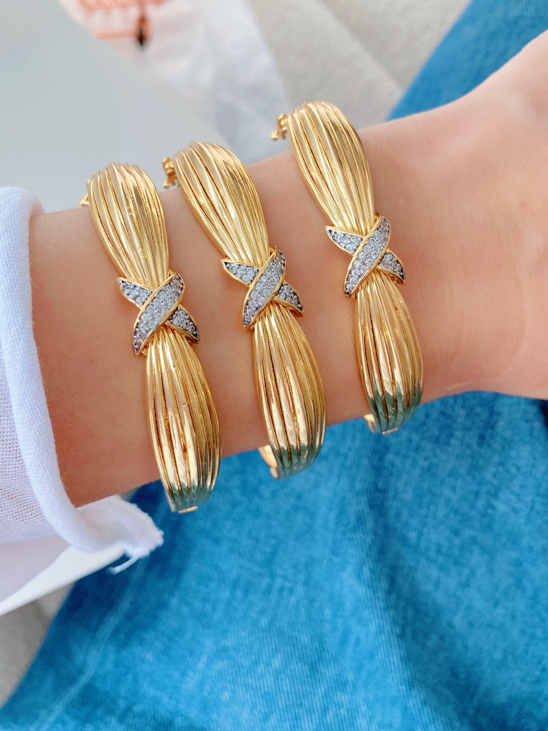 Jewelry Vintage Style Classic Style Geometric Copper Zircon Mixed Metal Rings Bracelets