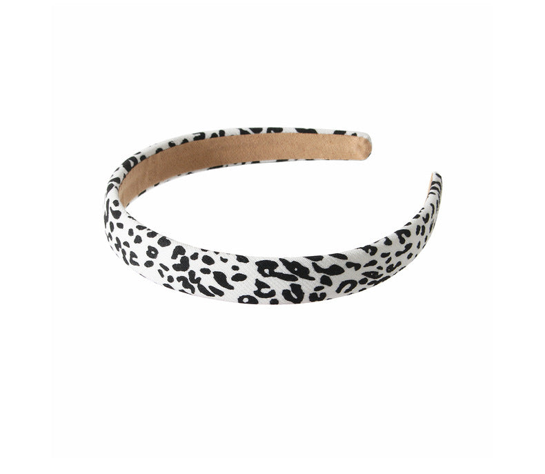 Guanyang  Zebra Print Leopard Print Headband  Retro Sponge Face Washing Pressure Hairband Simple Fashion Headband Hair Accessories