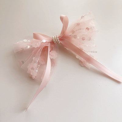 Kid'S Princess Bow Knot Cloth Hair Clip