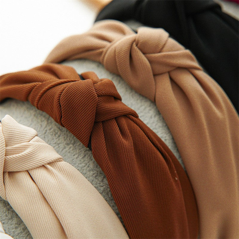 Women's Simple Style Solid Color Cloth Hair Band