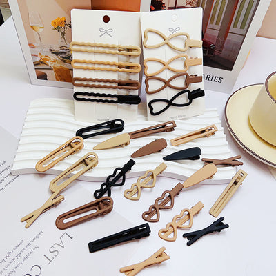 retro geometric metal stoving varnish hair clip