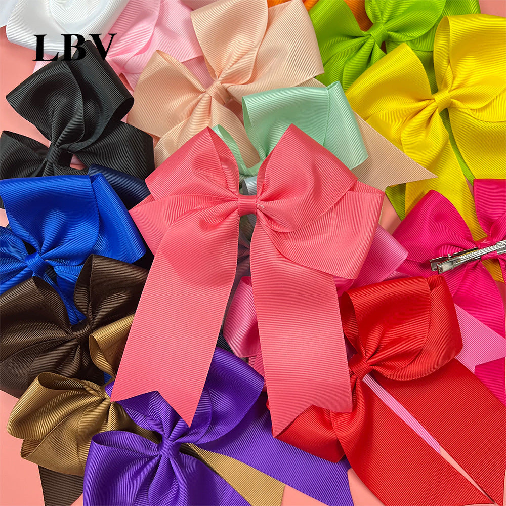 fashion solid color cloth bowknot hair clip 1 piece