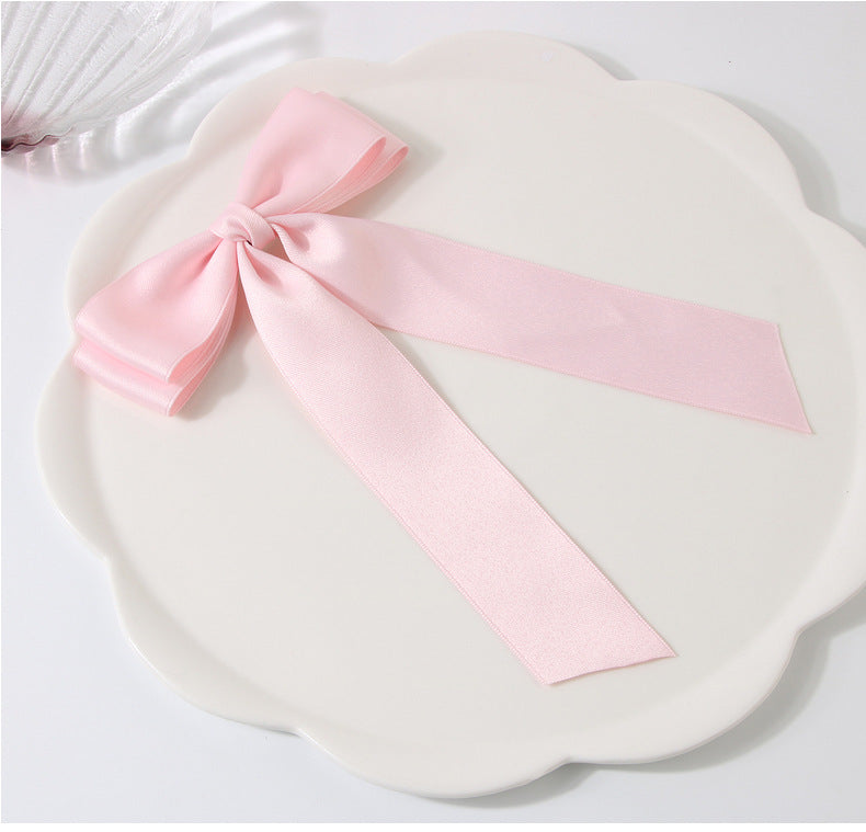 Guanyang  New Arrival 4cm Polyester Cotton Double-Layer Bow Hair Clip Hairpin Lady Updo Word Duckbilled Hair Accessories