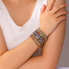 IG Style Geometric 304 Stainless Steel 18K Gold Plated Zircon Tennis Chain Bracelets In Bulk