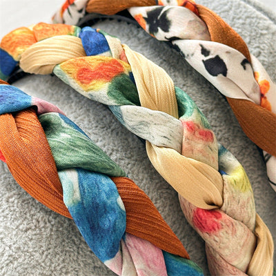 French Oil Painting Headband Female High Skull Top with Teeth Non-Slip Broken Hair Card Pressure Sweet out High Sense Hair Tie Headband