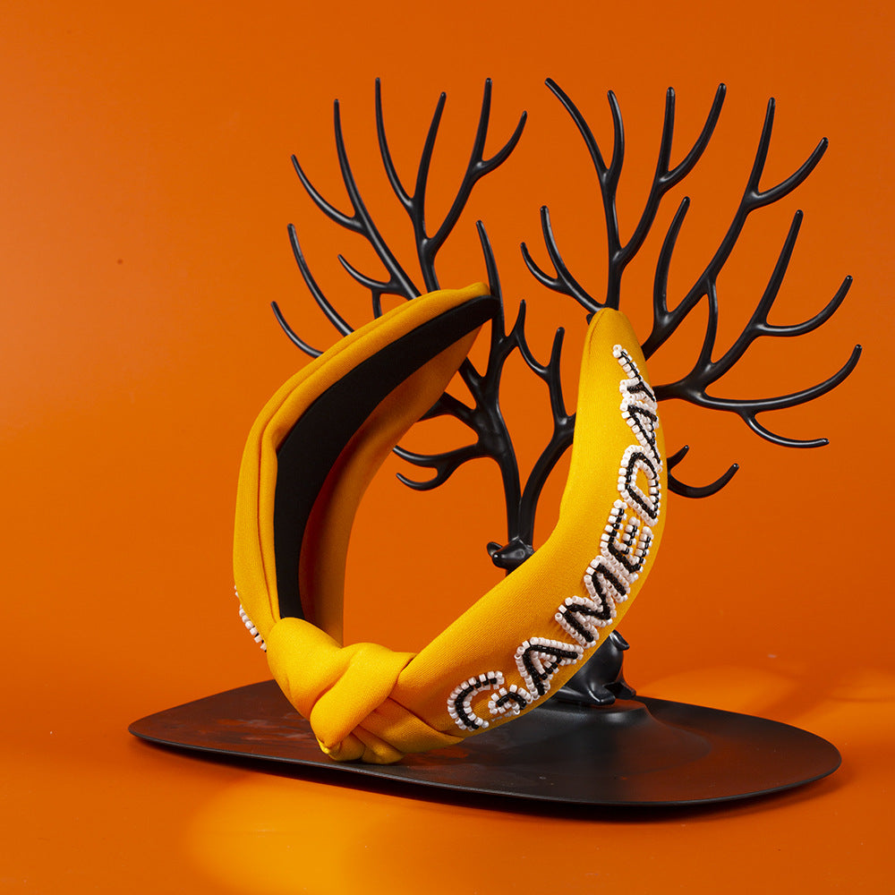 Women's Hip-Hop Retro Funny Letter Cloth Hair Band