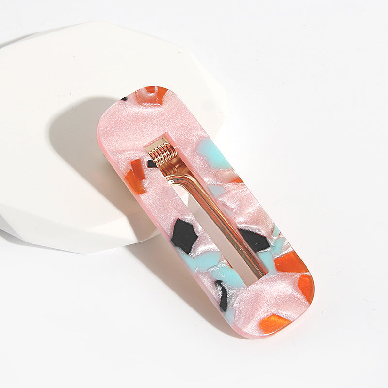 fashion geometric arylic stoving varnish hair clip 1 piece