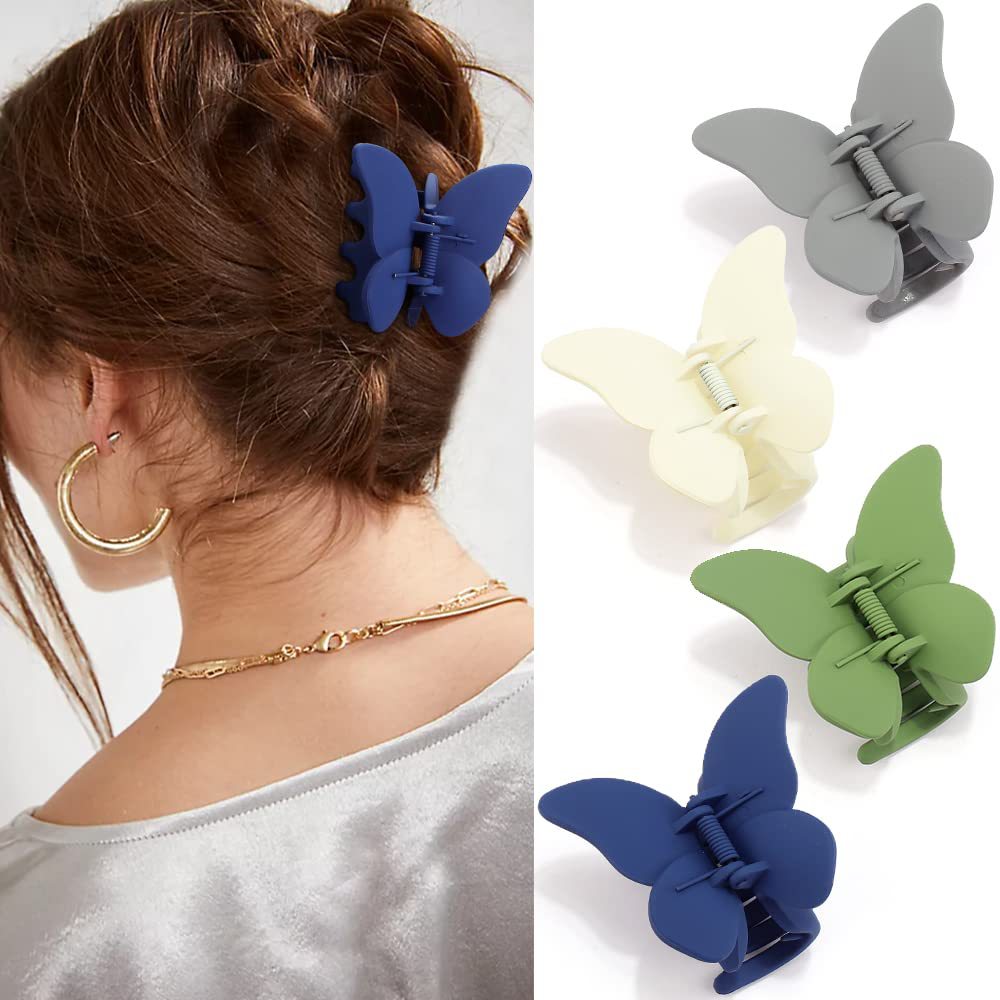 fashion butterfly plastic stoving varnish hair claws 1 piece
