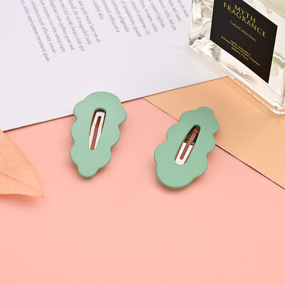 simple style solid color plastic resin hair clip 1 piece