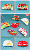 Christmas Basic Women's Christmas Tree Deer PVC Hair Claws