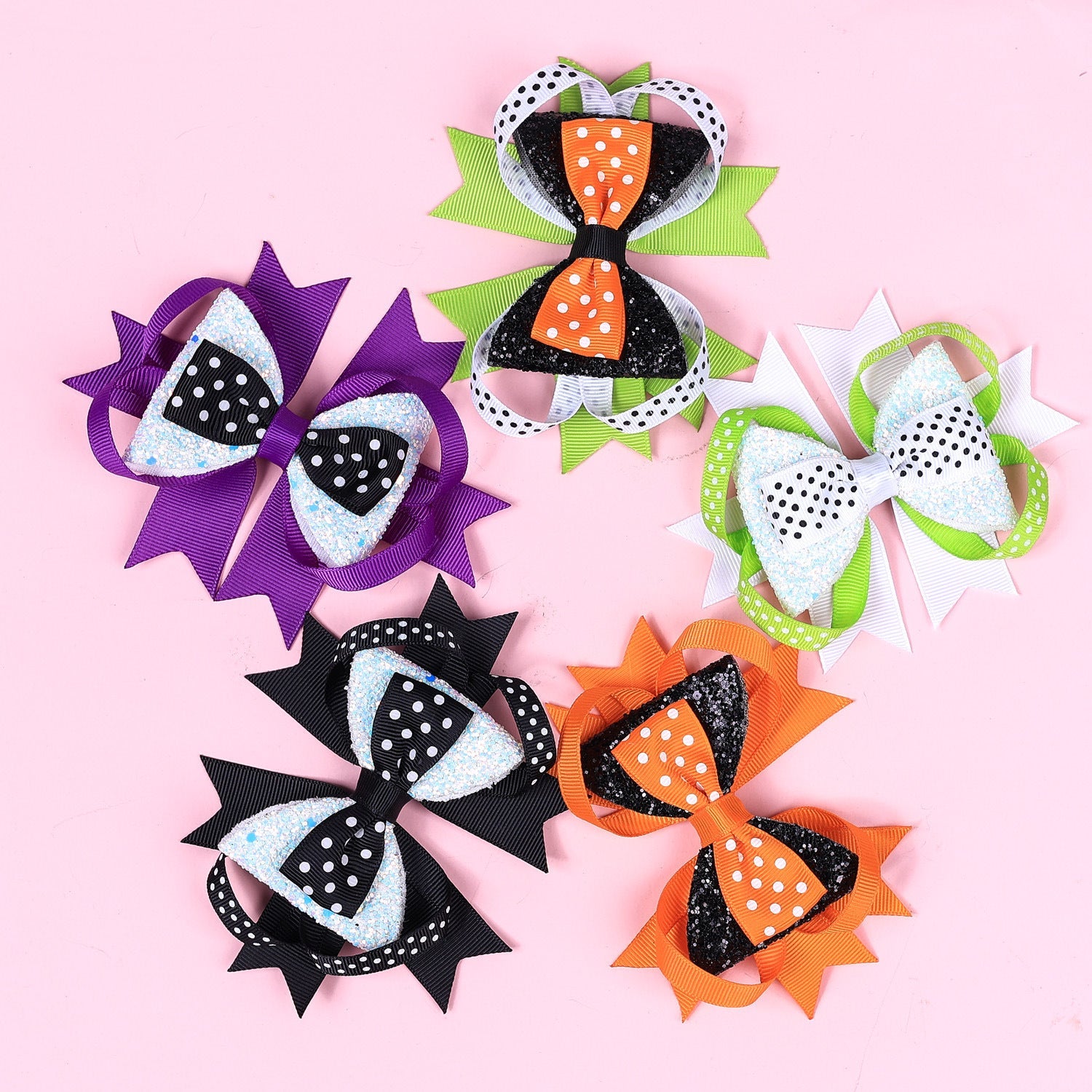 Halloween Funny Kid'S Bow Knot Threaded braid Hair Clip