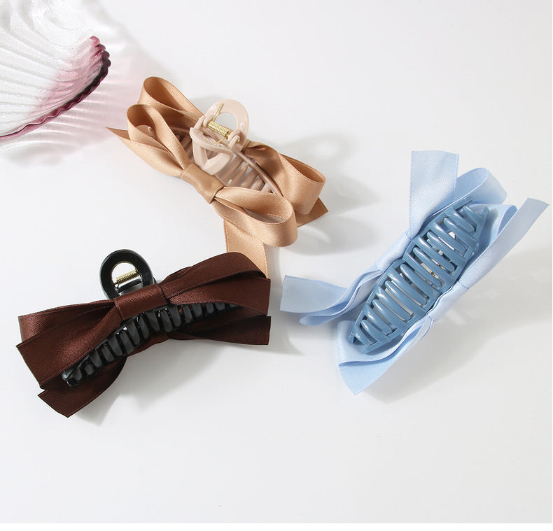Women's Sweet Simple Style Bow Knot Plastic Hair Clip