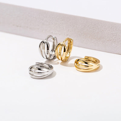1 Pair Lady Geometric Copper 18K Gold Plated Earrings