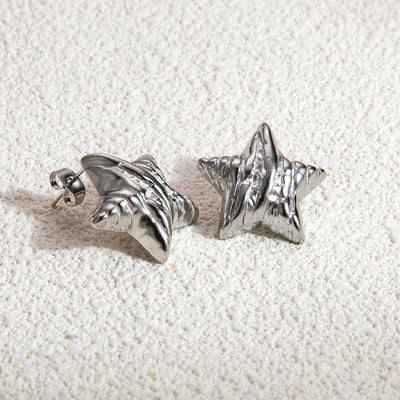 1 Pair Vintage Style Classic Style Geometric Heart Shape Plating 304 Stainless Steel Ear Studs