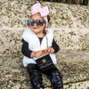 fashion children's solid color double-layer bowknot hairband