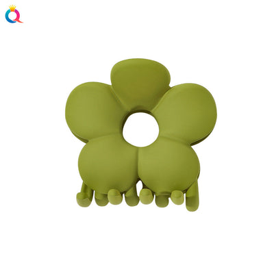 frosted candy color flower shark clip