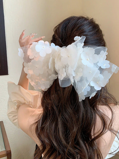 streetwear bow knot cloth hair clip