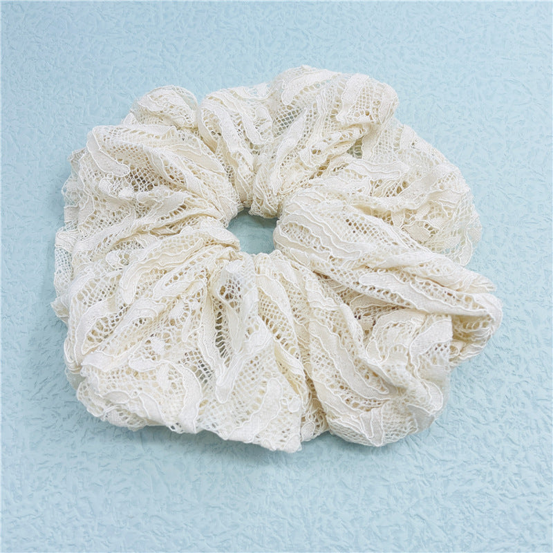 simple style solid color cloth lace hair tie 1 piece