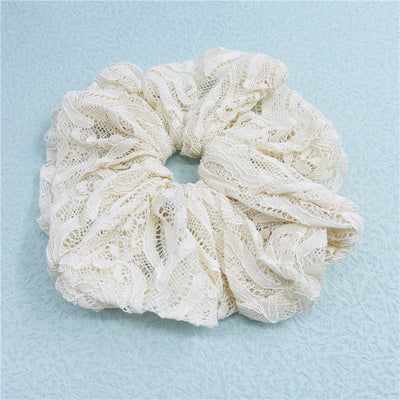 simple style solid color cloth lace hair tie 1 piece