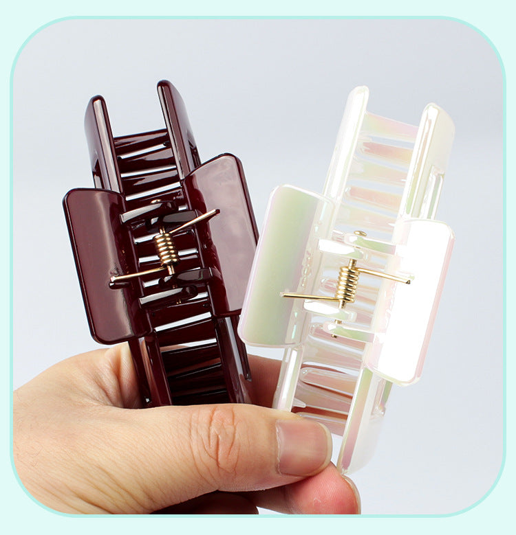 simple style rectangle arylic plating hair claws 1 piece