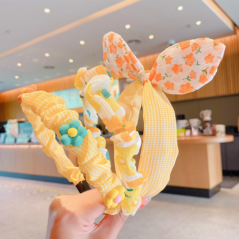 kid's cute cartoon fruit cloth hair band