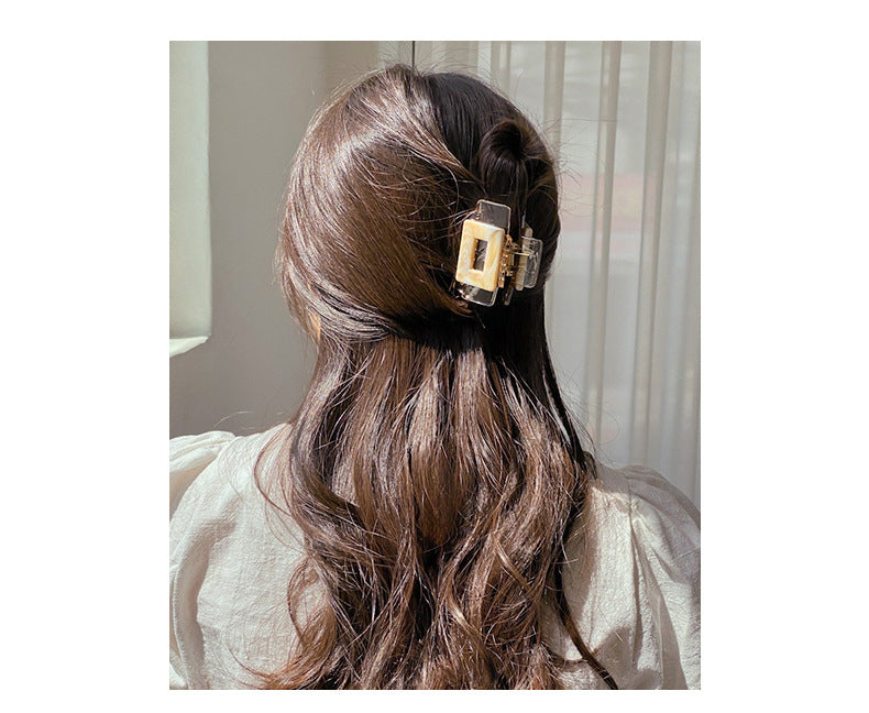 Women's Casual Simple Style Square Arylic Stoving Varnish Hair Claws