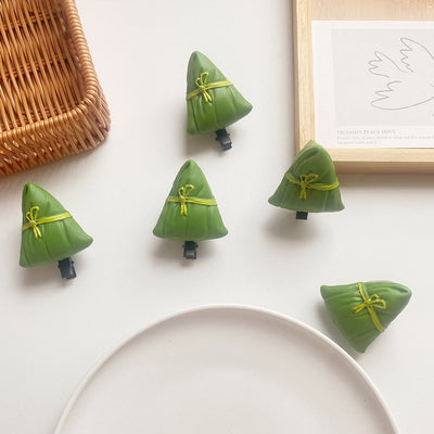 Women's Cute Zongzi Plastic Resin Hair Clip