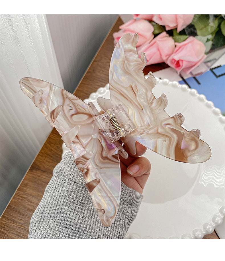 Women's Sweet Color Block PVC Hair Claws