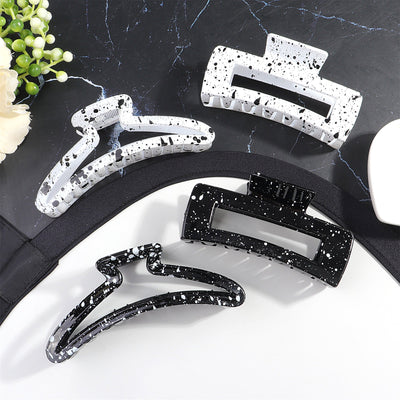 women's simple style color block plastic stoving varnish hair claws