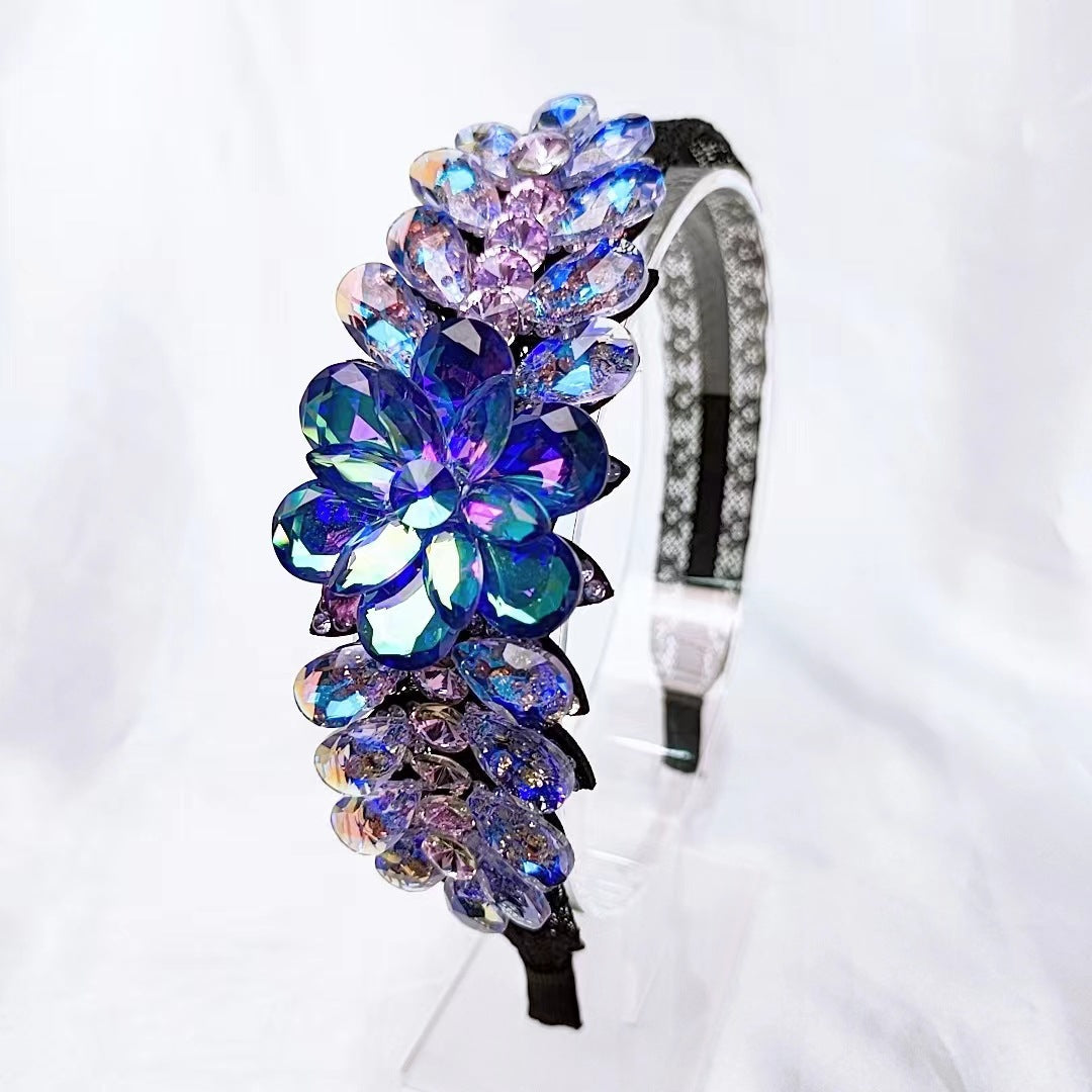 sweet flower crystal hair band