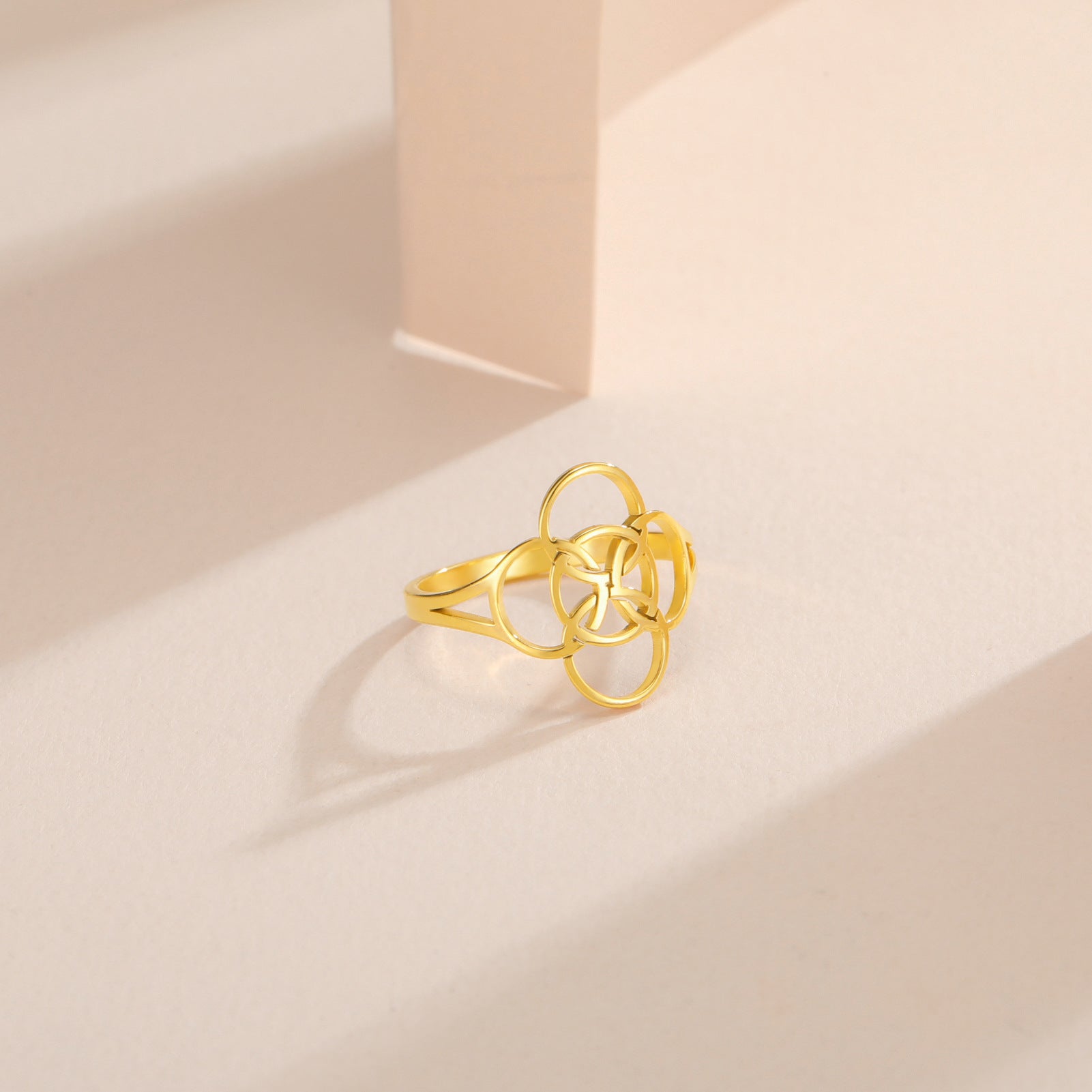 Jewelry Elegant Simple Style Geometric 304 Stainless Steel Plating Rings