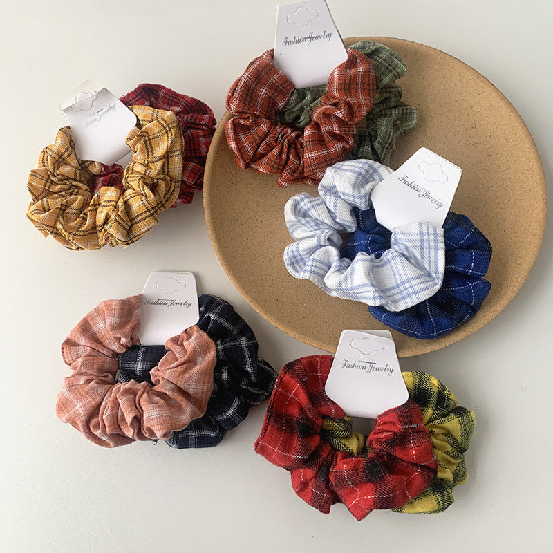 accessories solid color hair scrunchies combination