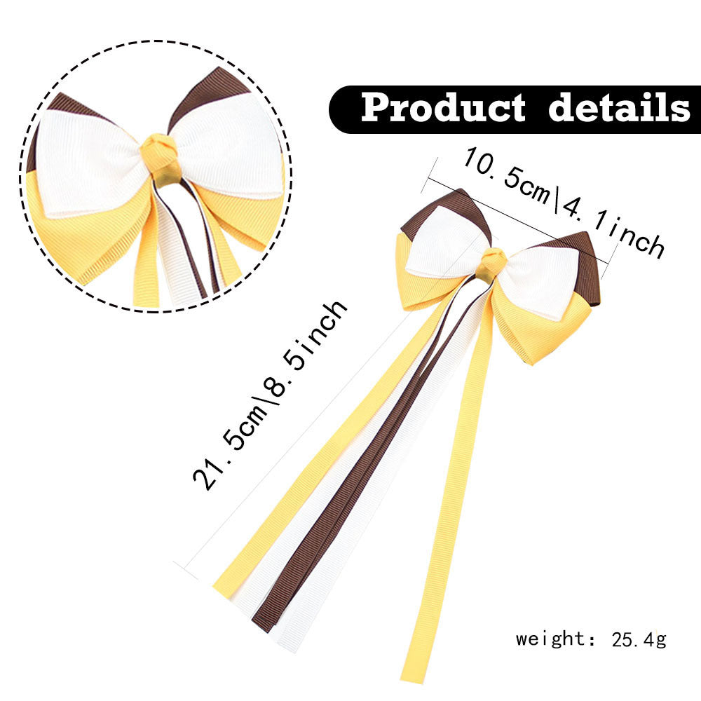 Girl'S IG Style Sweet Bow Knot Cloth Inlay Rhinestones Hair Clip