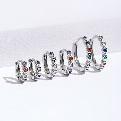1 Pair Simple Style Geometric Plating Copper Zircon Earrings