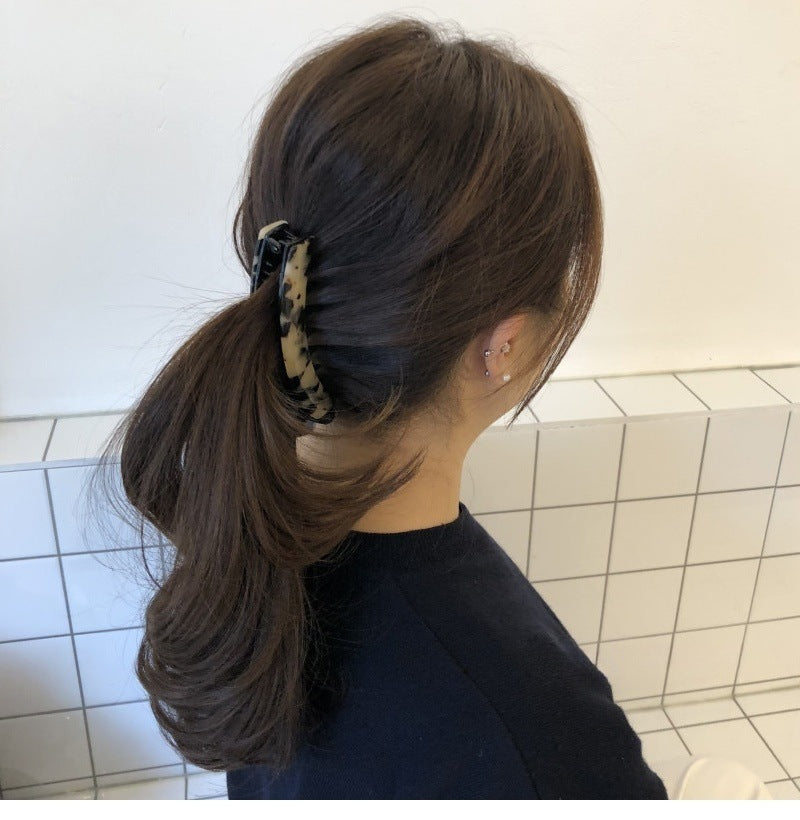 Women's Retro Simple Style Color Block Leopard Acetic acid sheets Hair Clip