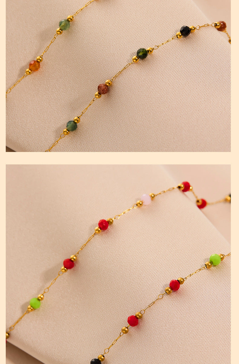 Jewelry Simple Style Geometric Titanium Steel Plating Bracelets Necklace