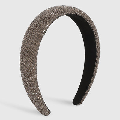fashion solid color rhinestone handmade hair band 1 piece