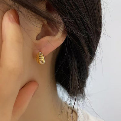 1 Pair Streetwear Geometric Plating Copper Earrings