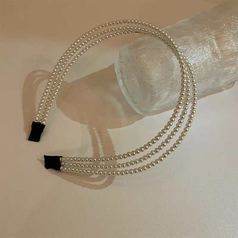 Women's Elegant Streetwear Round Imitation Pearl Hair Band