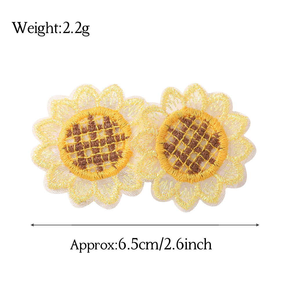 Kid'S Cute Pastoral Sunflower Flower Hair Clip