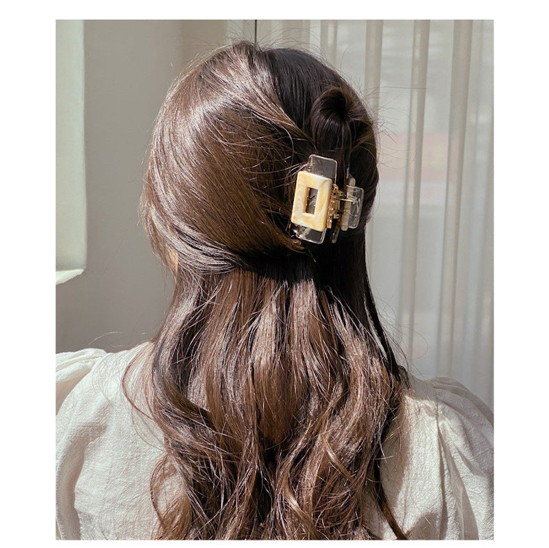 Women's Casual Simple Style Square Arylic Stoving Varnish Hair Claws
