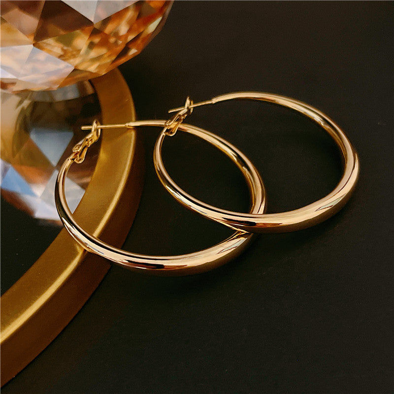 1 Pair Casual Simple Style Geometric Plating Copper Earrings