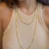 Jewelry Simple Style Solid Color Titanium Steel Plating Layered Necklaces