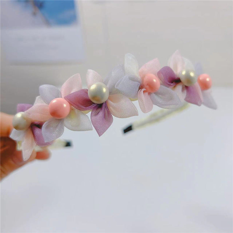 sweet flower cloth hair clip hair band