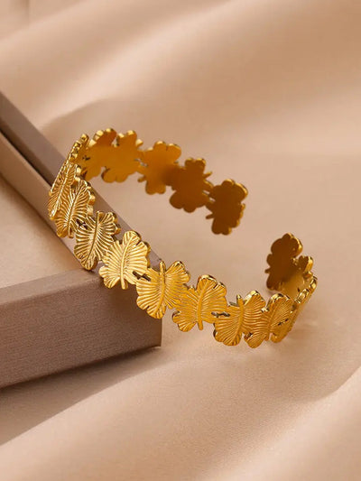 Retro Simple Style Geometric 304 Stainless Steel 18K Gold Plated Bangle In Bulk