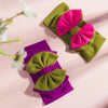 fashion children's solid color double-layer bowknot hairband
